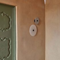 Sual LED Wall Light Large Matt Black / Natural Alabaster - ARO.A1255+1096/35