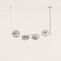 Ohlala 4 Light Pendant Matt White / Matt Brass - ARO.C1242/BCO+1097/20