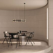 Tura 12 Light LED Pendant Matt Black / Aged Gold - ARO.C1313/C/ORO