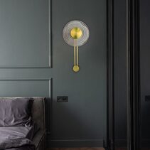 Whirl Tall 280 LED Wall Light Brass