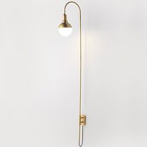 Helmet Curve Wall Light Matt Brass - ARO.A1219/ORO