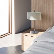 Mila Table Lamp Chrome / White - ARO.S1183/CHR