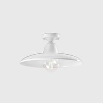 B&W Curve Ceiling Light Glazed White - FER.C2333-02