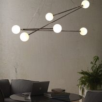 Endo LED 6 Light Pendnat Matt Black - ARO.C1156/6/NEG