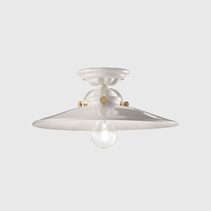 B&W Classic Small Ceiling Light Glazed White - FER.C104-02