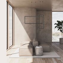 Frame LED Pendant Large Matt Black - ARO.C1246/140/NEG