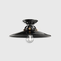 B&W Classic Small Ceiling Light Glazed Black - FER.C104-08