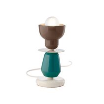 Berimbau Table Lamp Mocha Brown / Turquoise - FER.C2604-MOT