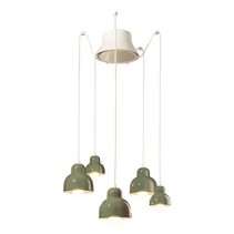 Berimbau 5 Light Pendant Sage Green - FER.C2605-VSA