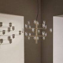 Gand LED 20 Light Pendant Matt Brass / Clear - ARO.C1271/ORO/CLEAR