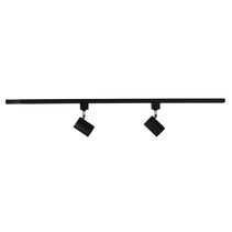 Single Circuit 2 Light LED Track Kit Black - OL85301