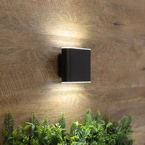 Wash 2 x 3W Up & Down LED Wall Washer Black / Tri-Colour - UA7362BK