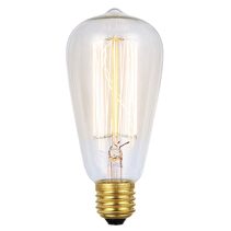 Vintage ST64 E27 25W Carbon Filament Dimmable Golden Glass / Warm White - V25WESST64