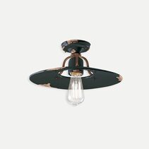 Country Large Ceiling Light Vintage Black - FER.C1445-VIN