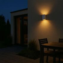 Lorsa 2 Light 18W LED Up / Down Wall Light White / Tri-Colour - LORSA EXWB2-WH