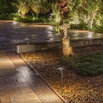 Mestolo 12V AC / DC 5W LED Garden Fixed Anti-Glare Path Light Aged Brass / Warm White - MESTOLO1