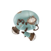 Loft 3 Light Ceiling Light Vintage Light Blue - FER.C1679/1-VIA