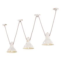 Indsutrial 3 Light Pendant Vintage White - FER.C1692-VIB