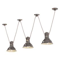 Indsutrial 3 Light Pendant Vintage Dove Grey - FER.C1692-VIT