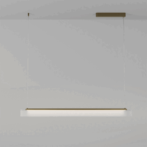 Edge LED Linear Pendant Old Brass / Frosted Ribbed