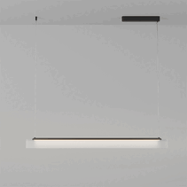 Edge LED Linear Pendant Iron / Frosted Ribbed