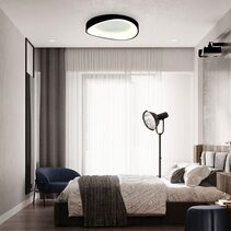 Hayley CCT LED Small Ceiling Light Black - LL002CL131SB