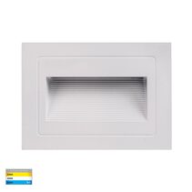 Rectangular 5W 12V DC Recessed LED Step Light White / Tri-Colour - HV3113T-WHT-12V