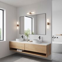 Helva Double Basic LED Wall Light Wood Foil - 2015311004