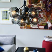 Ivona 6 Light Pendant Black - 2112163003