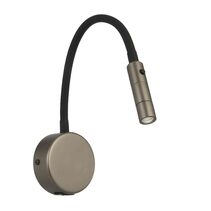 Solio 3W LED Switched Flexible Reading Wall Light With USB Nickel / Warm White - SOLIO WB-NK