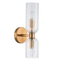 Hepburn Wall Light Brass Clear - 20906
