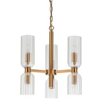 Hepburn Chandelier Medium Brass Clear - 20905