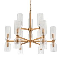 Hepburn Chandelier Large Brass Clear - 20904
