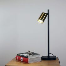 Ponte Table Lamp Black / Satin Brass - SL98741SB