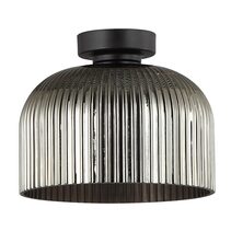 Diyvintaj DIY Dome Ribbed Glass Batten Ceiling Light Chrome - DIYVINTAJ5