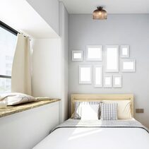 Diyvintaj DIY Dome Ribbed Glass Batten Ceiling Light Amber - DIYVINTAJ3