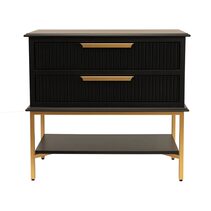 Aimee Bedside Table Large Black - 33074