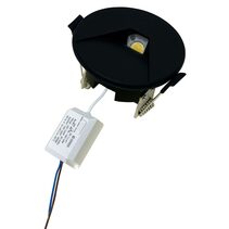 STE LED Tri-CCT Dimmable Recessed Round Step Lights Black - STE28