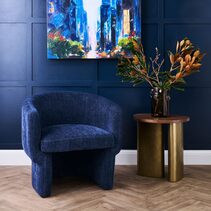 Avenue Arm Chair Indigo Chenille - 33219