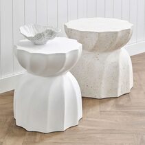 Swirl Concrete Stool White - 33125