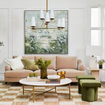 Aerin 3 Seater Sofa Taupe Velvet - 33082