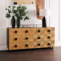 Alton 3 Drawer Chest Natural / Black - 33265