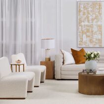 Beau Occasional Chair White Boucle - 33072