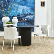 Foley Dining Chair Set Of 2 Natural With Fabric Legs - 33061