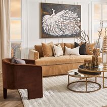 Kylie Arm Chair Dark Chocolate Velvet - 33138