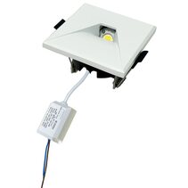 STE LED Tri-CCT Dimmable Recessed Square Step Lights White - STE31