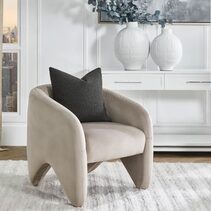 Maine Arm Chair Taupe Velvet - 33230