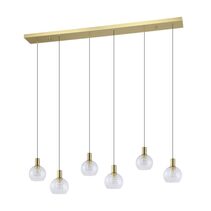 Terque 6 Light Bar LED Dimmable Pendant Brushed Brass / Warm White - 206681