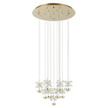 Pianopoli 3 LED Dimmable 15 Light Pendant Brass / Warm White - 390313