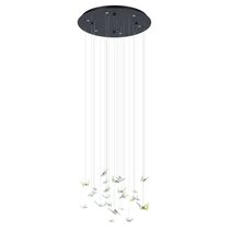 Adrados LED 6 Light Dimmable Pendant Black / Warm White - 390435